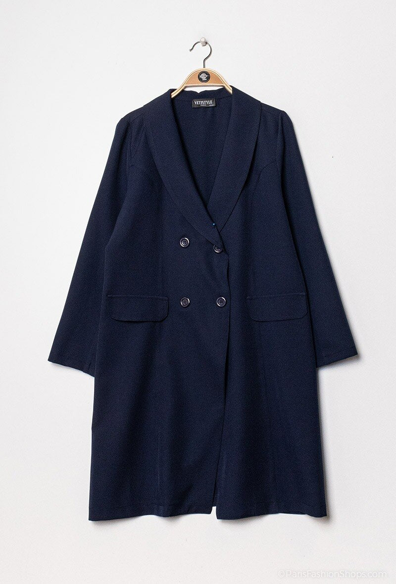 Plus Size Blazer i Lång Längd