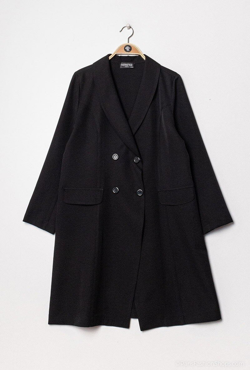 Plus Size Blazer i Lång Längd
