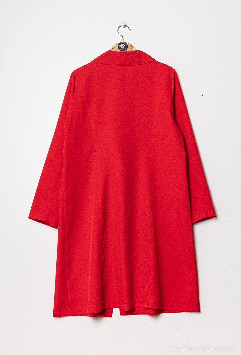 Plus Size Blazer i Lång Längd