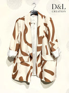 Plus Size Tryckt Blazer T40 till T52