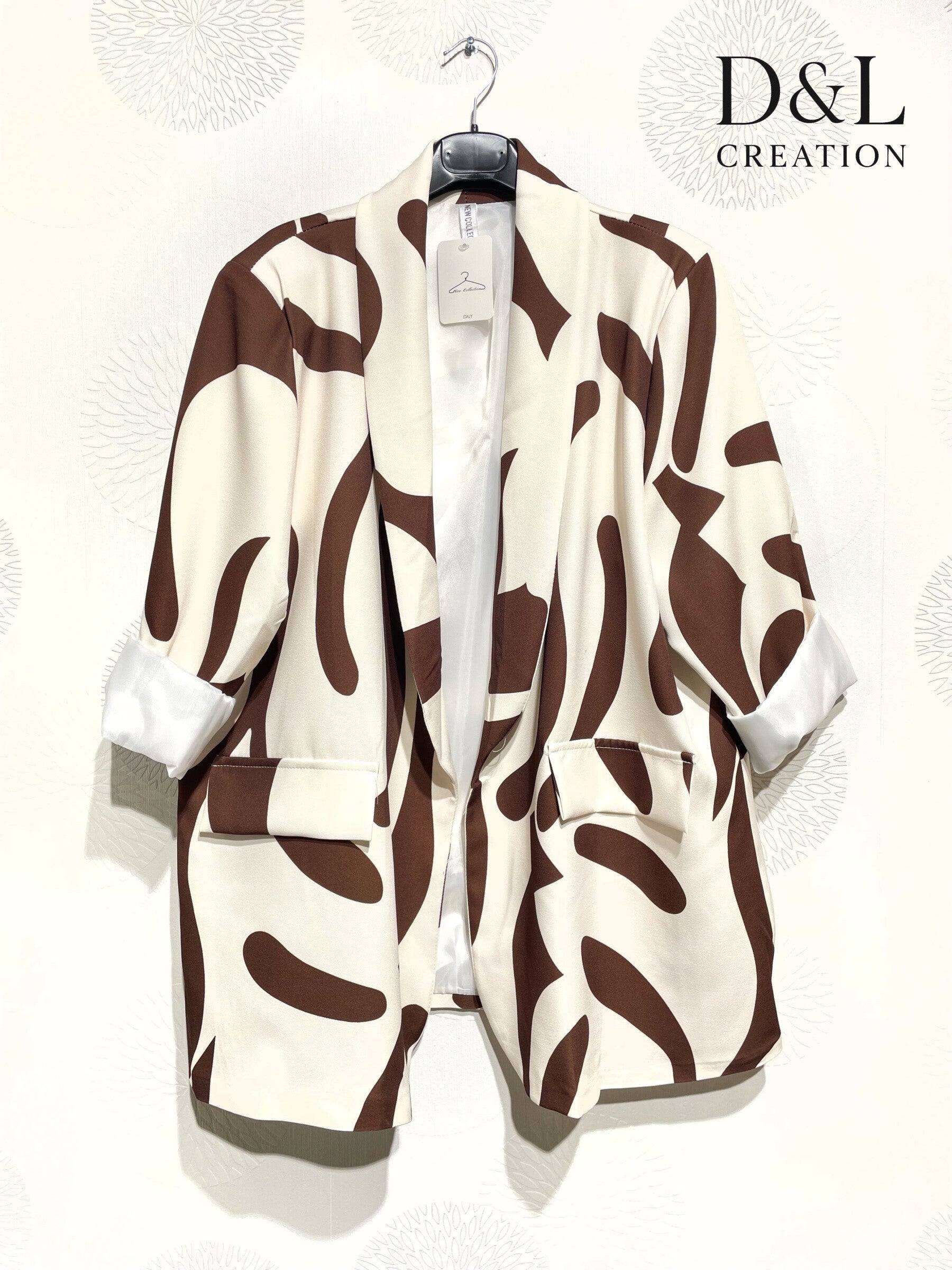 Plus Size Printed blazer in large size T40 to T52