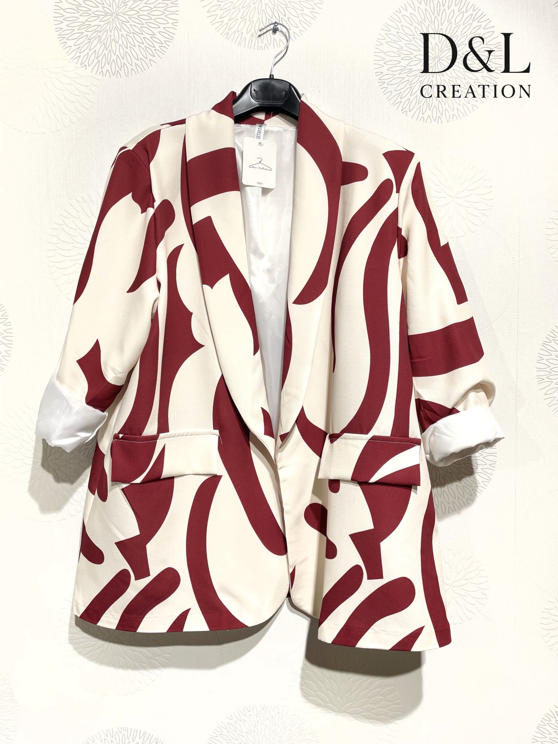 Plus Size Printed blazer in large size T40 to T52