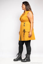 Ärmlös Blazer i Plus Size med Knappar