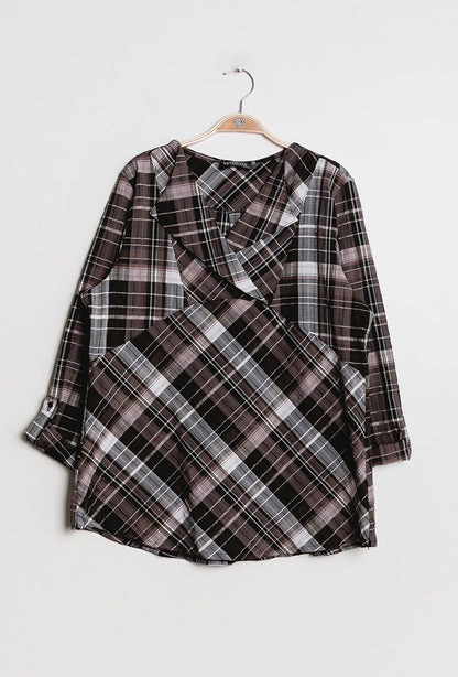 Plus Size Check blouse