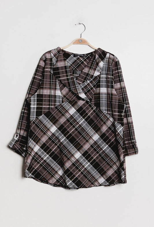 Plus Size Check blouse