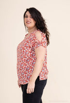 Plus Size Off-shoulder Blus