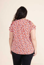 Plus Size Off-shoulder Blus