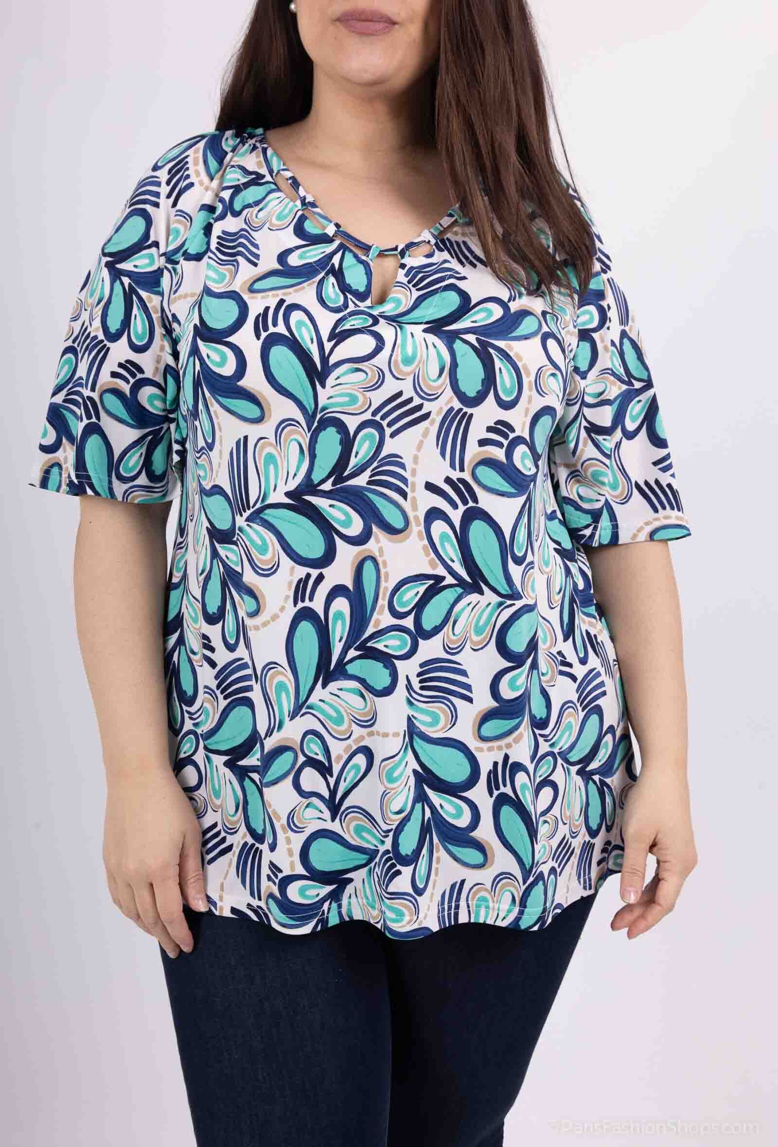 Plus Size Öppen Krage Blus för Stora Storlekar