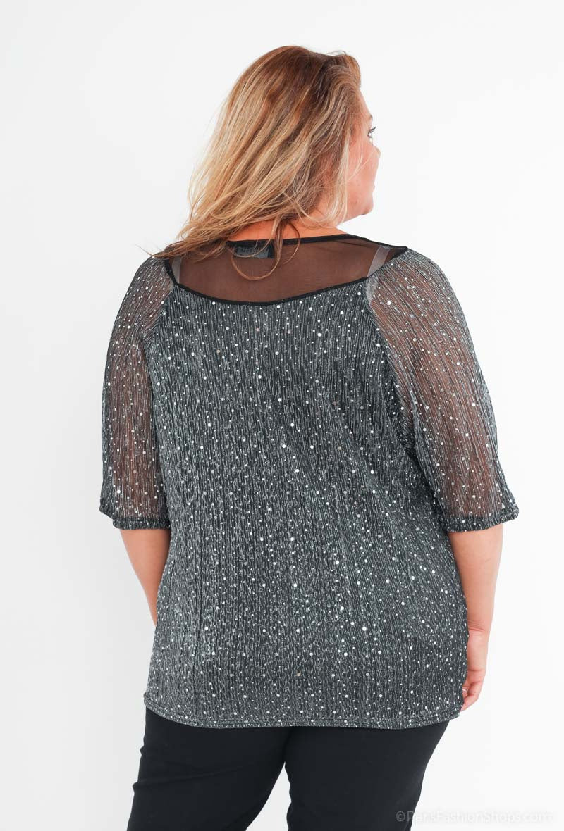 Plus Size Paljet Blus