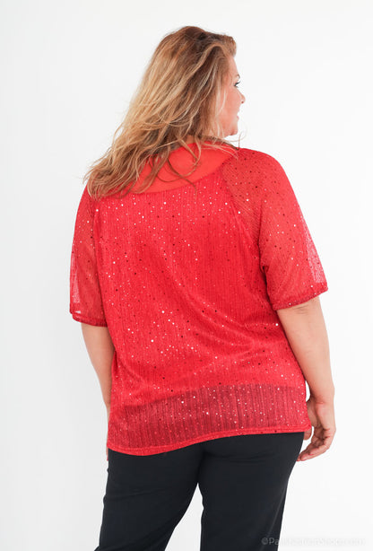 Plus Size Paljet Blus