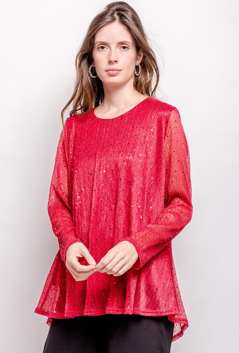Plus Size Shiny Blus