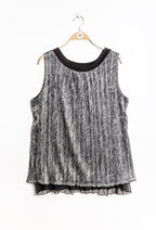Plus Size Blouse with reflective polka dots