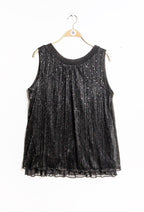 Plus Size Blouse with reflective polka dots