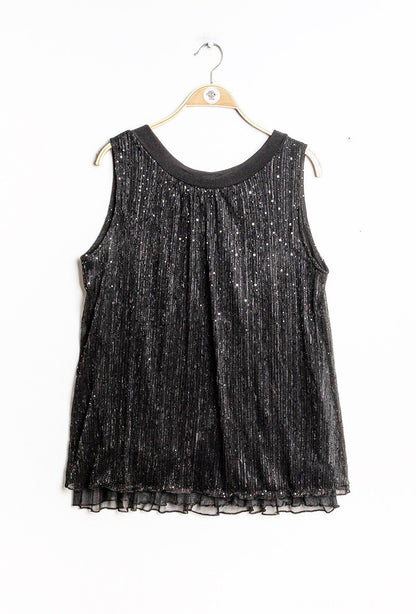 Plus Size Blouse with Reflective Polka Dots