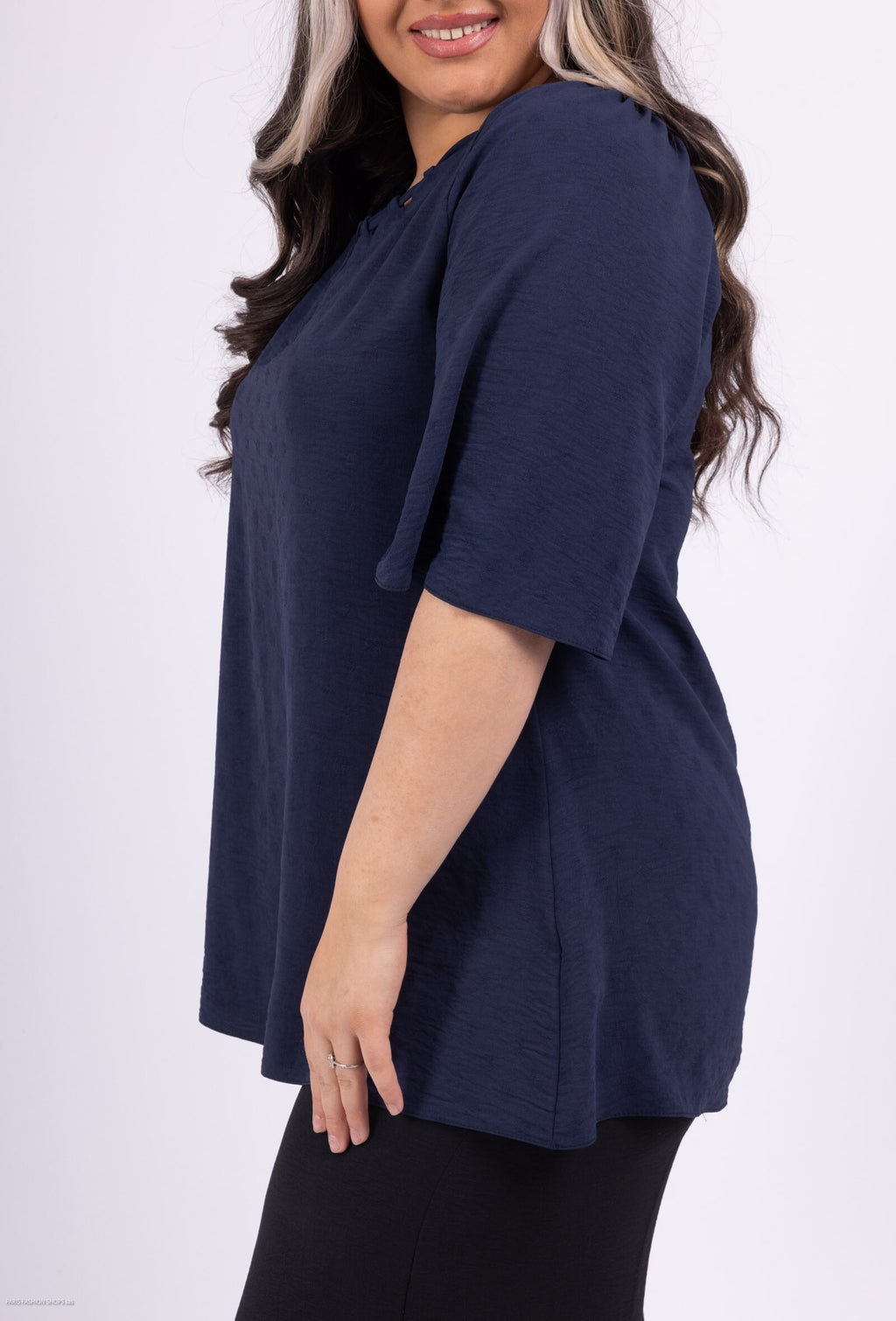 Plush blus i stor storlek för sommar