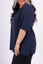 Plush blus i stor storlek för sommar