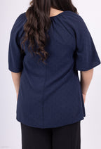 Plush blus i stor storlek för sommar