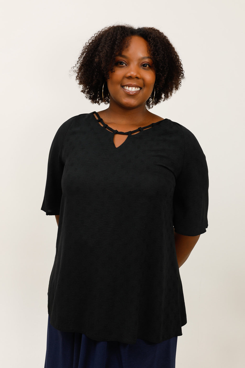 Plush blus i stor storlek för sommar