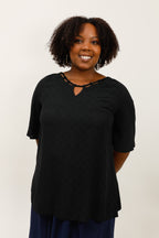 Plush blus i stor storlek för sommar