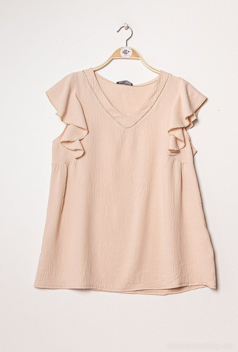 Plus Size Ruffled Blouse