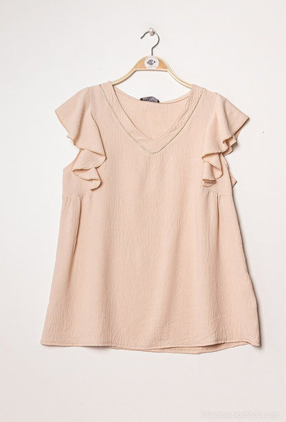 Plus Size Ruffled Blouse