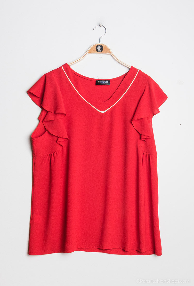 Plus Size Ruffled blouse
