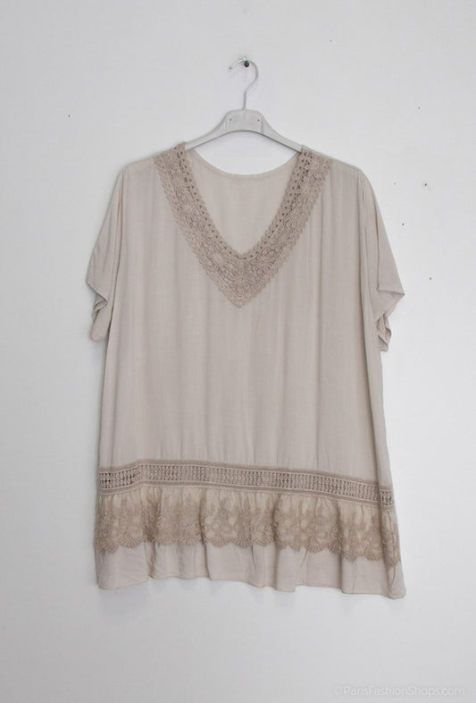 Plus Size Blouse with lace