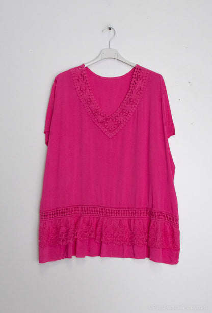 Plus Size Blouse with lace