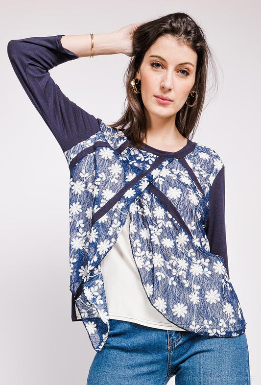 Plus Size Blouse with lace