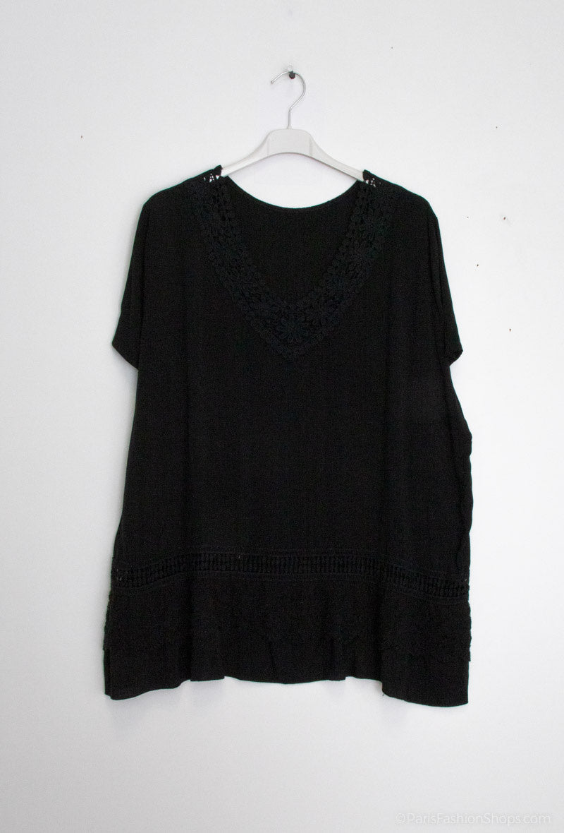 Plus Size Blouse with lace