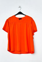 Plus Size Blus med Volangärmar
