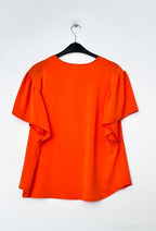 Plus Size Blus med Volangärmar