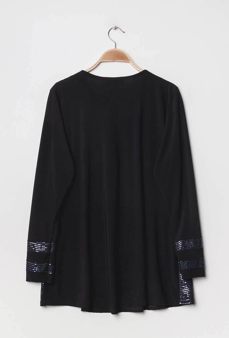 Plus Size Blus med Paljetter