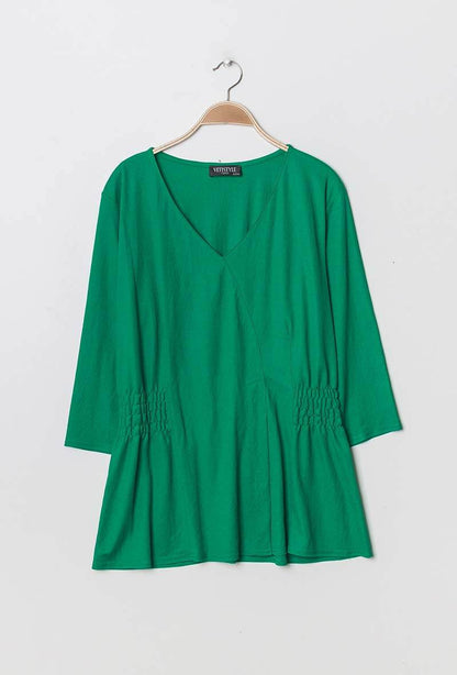 Plus Size Blouse with smocks