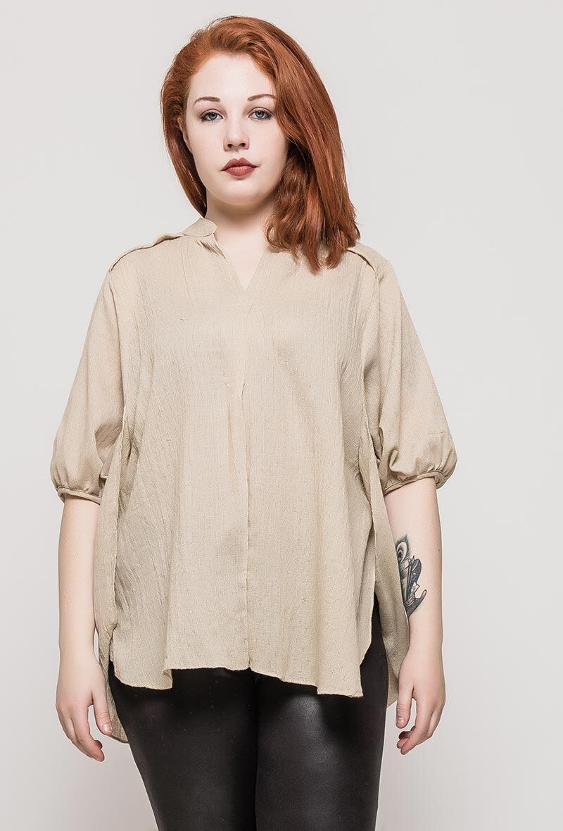Plus Size Basic Blouse