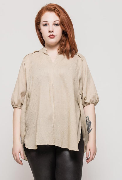Plus Size Basic Blouse