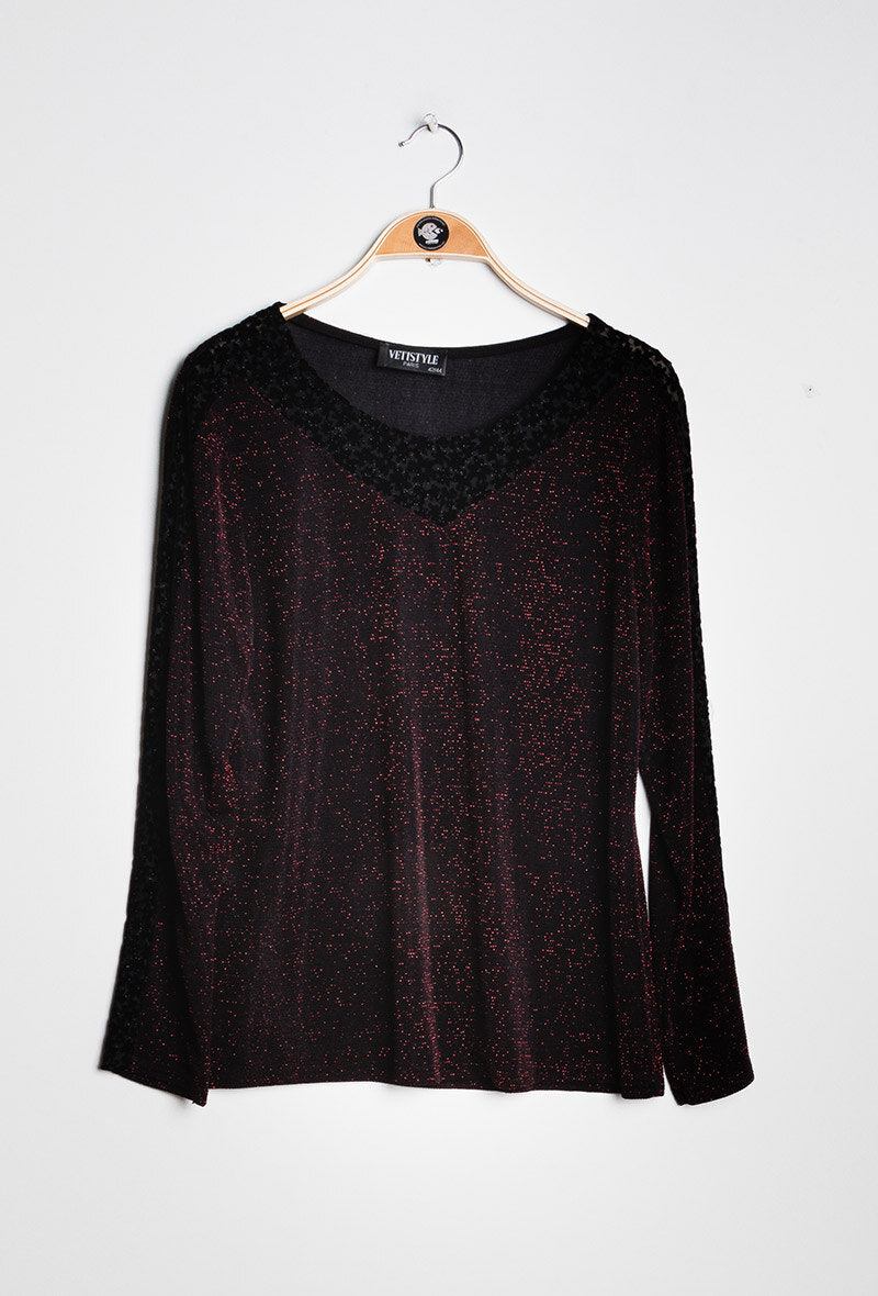 Plus Size Shiny Blouse