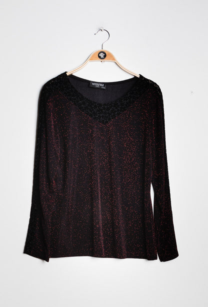 Plus Size Shiny Blouse