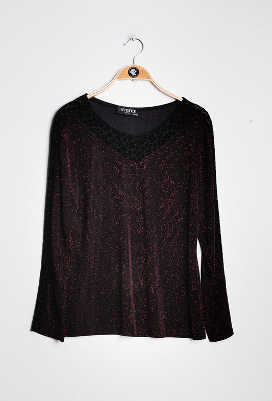 Plus Size Shiny Blouse