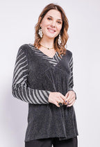 Plus Size Festblus med Strass