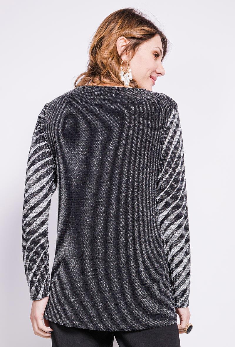 Plus Size Festblus med Strass