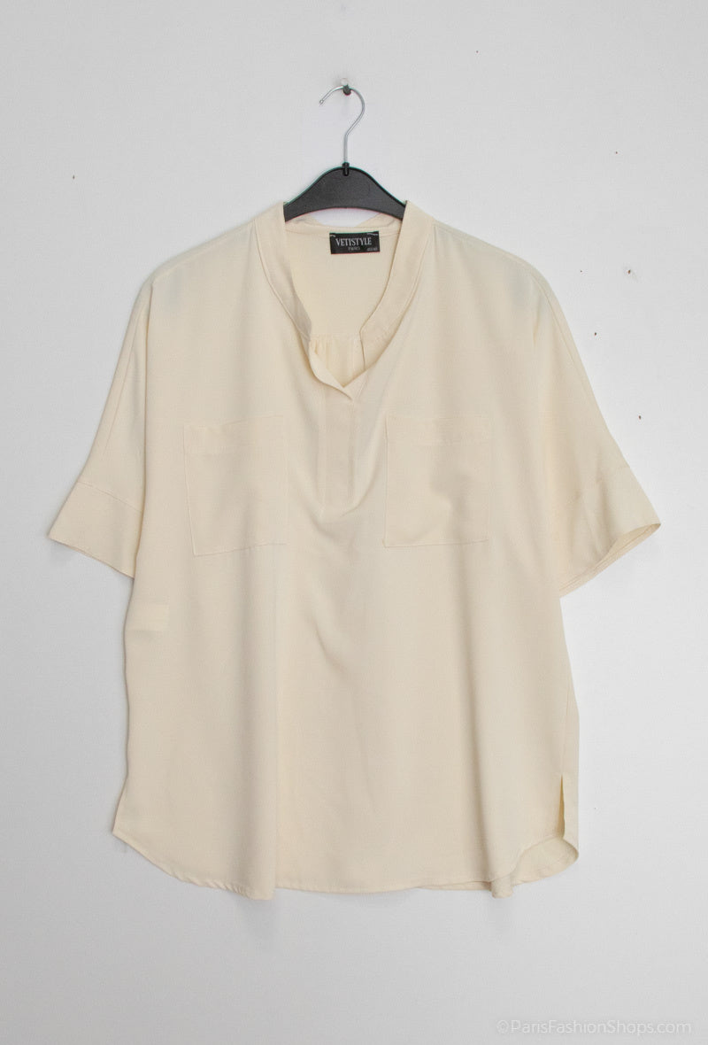 Plus Size Front blouse with two pockets