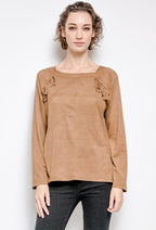 Plus Size Suede Jacket
