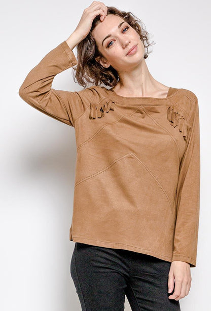 Plus Size Suede Jacket