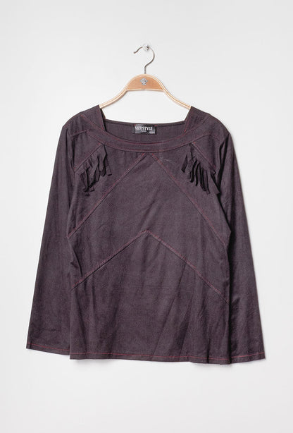 Plus Size Suede Jacket