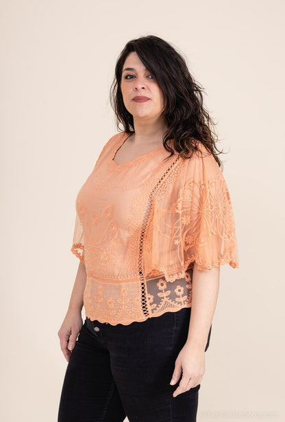 Plus Size Lace Blouse