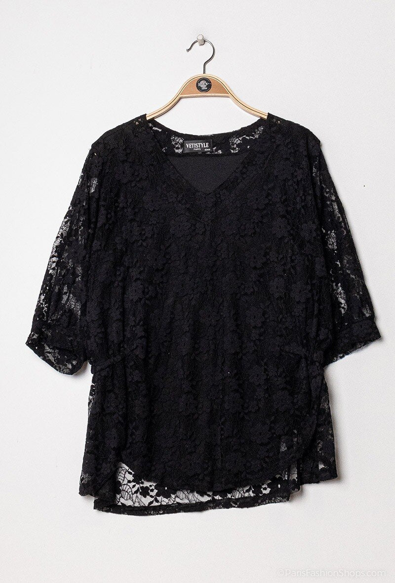 Plus Size Lace Blouse