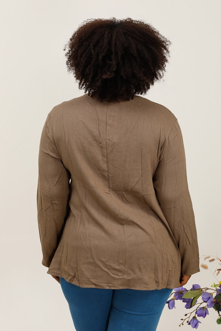 Plus size blouse i Stor Storlek