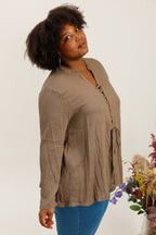 Plus size blouse i Stor Storlek