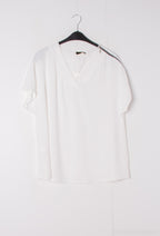 Plus Size Blouse there is zips on shoulder